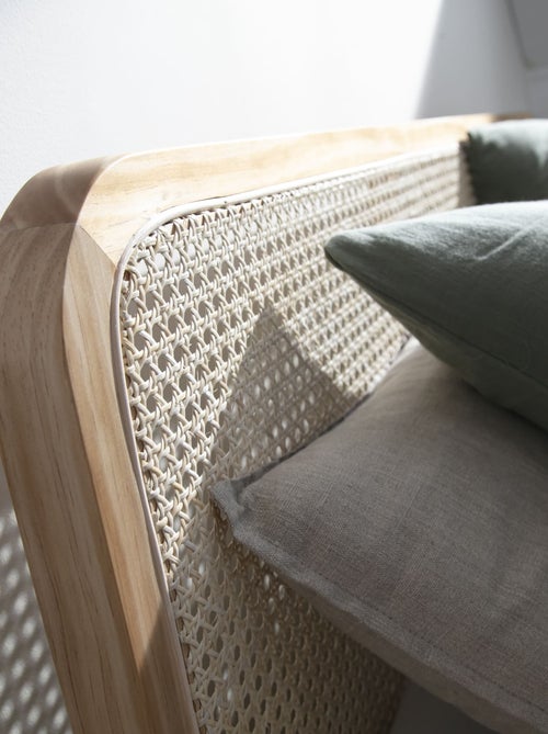 Ensemble matelas ferme mousse + Lit adulte cannage - Kiabi