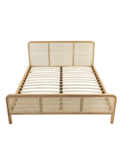 Ensemble matelas ferme mousse + Lit adulte cannage - Kiabi