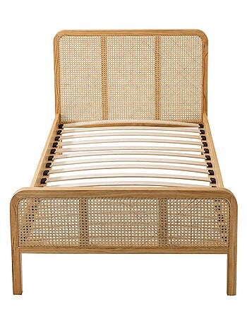 Ensemble matelas ferme mousse + Lit enfant cannage