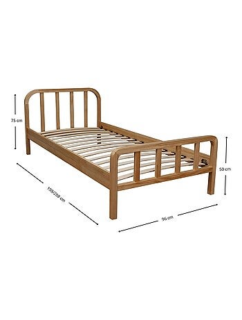 Ensemble matelas ferme mousse + Lit enfant en pin massif