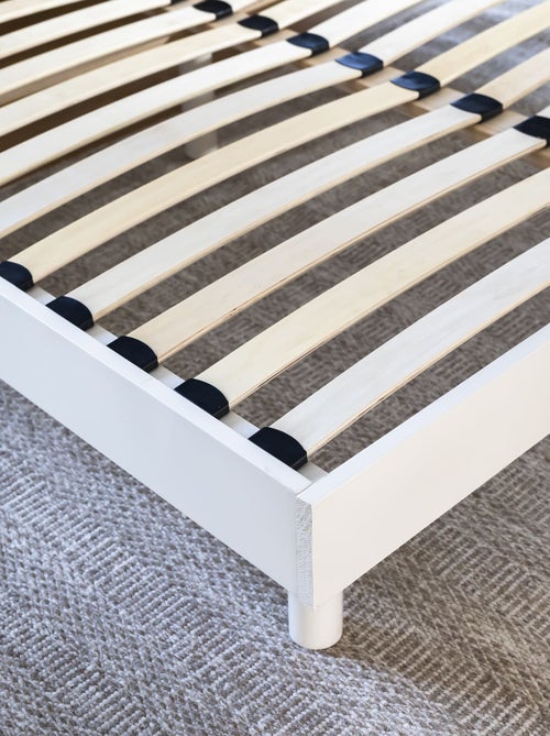 Ensemble matelas ferme mousse + Sommier kit adulte en bois massif - Kiabi