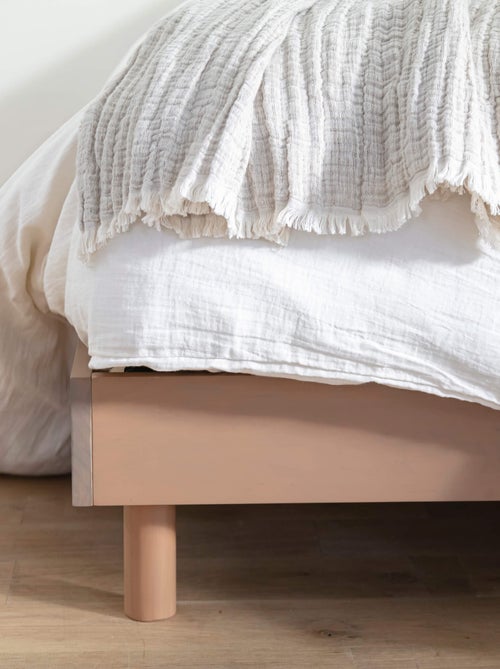 Ensemble matelas ferme mousse + Sommier kit adulte en bois massif - Kiabi