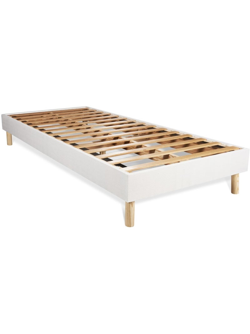 Ensemble Matelas Latex et mémoire de forme et Sommier tapissier en kit Blanc - Actilatex max Blanc - Kiabi
