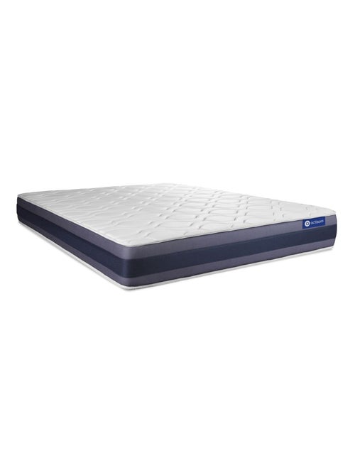 Ensemble Matelas Latex et mémoire de forme et Sommier tapissier en kit Blanc - Actilatex morpho - Kiabi
