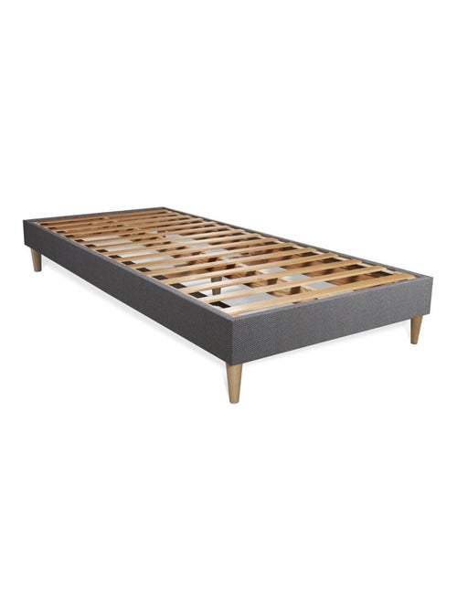 Ensemble Matelas Latex et mémoire de forme et Sommier tapissier en kit Gris - Actilatex sleep - Kiabi