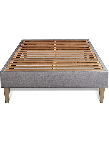 Ensemble Matelas Latex et mémoire de forme et Sommier tapissier en kit Blanc - Actilatex touch
