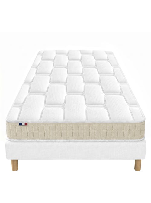 Ensemble matelas latex sommier déco blanc - Kiabi Ensemble matelas latex sommier déco blanc - Kiabi