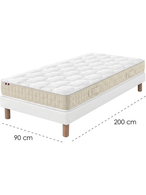 Ensemble matelas latex sommier déco blanc - Kiabi Ensemble matelas latex sommier déco blanc - Kiabi