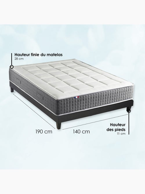 Ensemble matelas MAX avec sommier, oreiller et couette, confort optimal - 140 x 190 cm - Kiabi