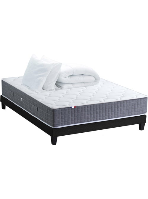 Ensemble matelas MAX avec sommier, oreiller et couette, confort optimal - Kiabi Ensemble matelas MAX avec sommier, oreiller et couette, confort optimal - Kiabi