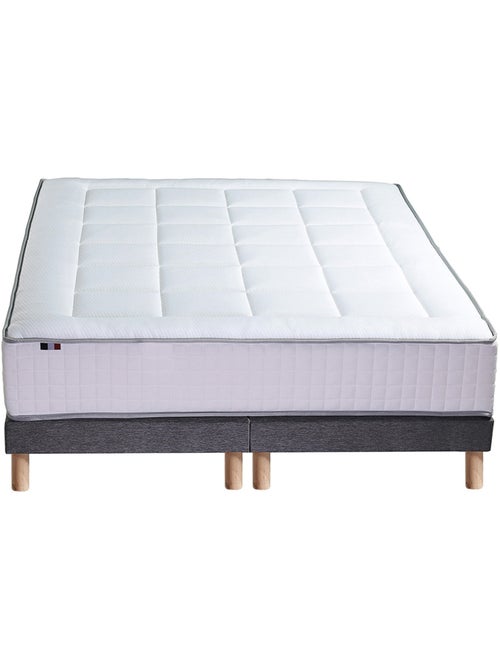Ensemble matelas mémoire 7 zones BELLAGIO 2 avec sommier tapissier - 2x90 x 200 cm - Kiabi