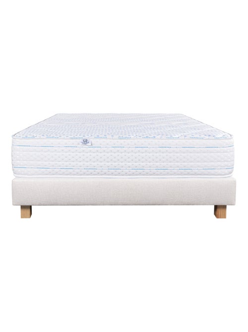 Ensemble matelas mémoire de forme 24 cm avec sommier beige - Kiabi Ensemble matelas mémoire de forme 24 cm avec sommier beige - Kiabi