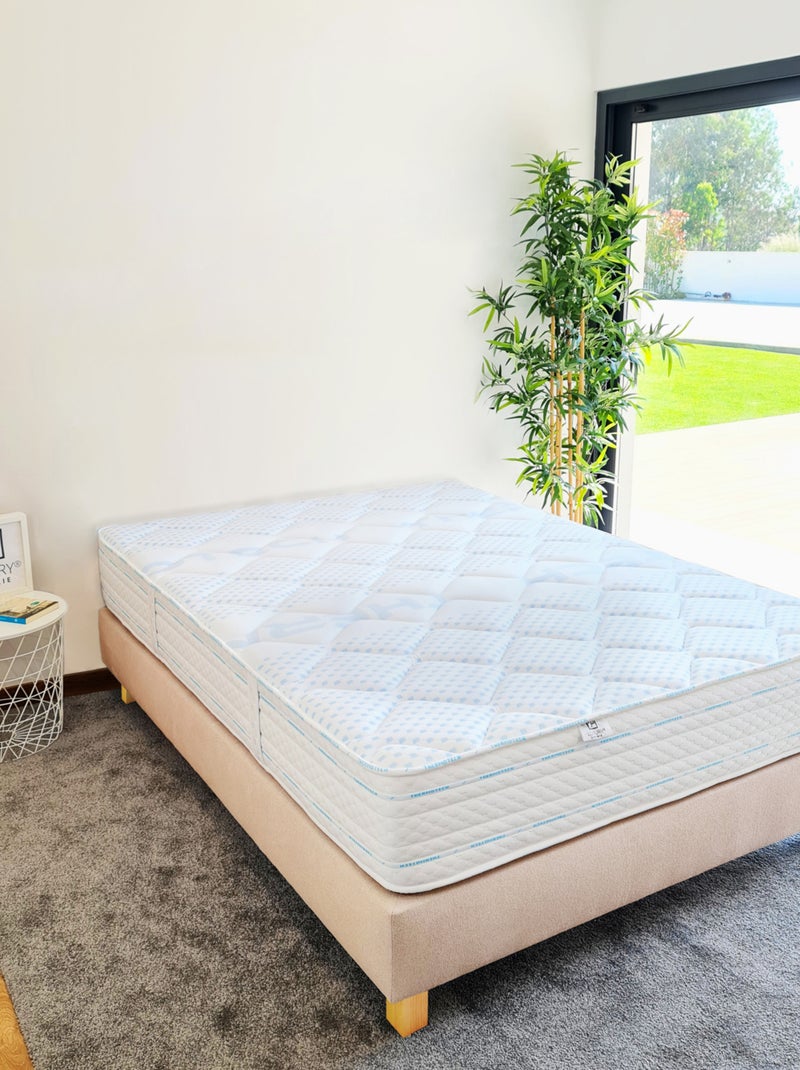 Ensemble matelas mémoire de forme 24 cm avec  sommier beige Beige - Kiabi