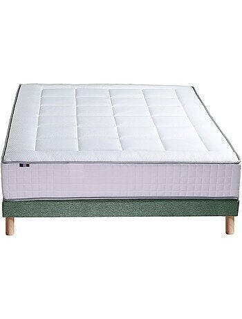 Ensemble matelas mémoire de forme BELLAGIO 2 avec sommier tapissier - Sommier - Vert celadon