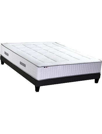 Ensemble matelas mémoire de forme BELLAGIO 2 et sommier déco