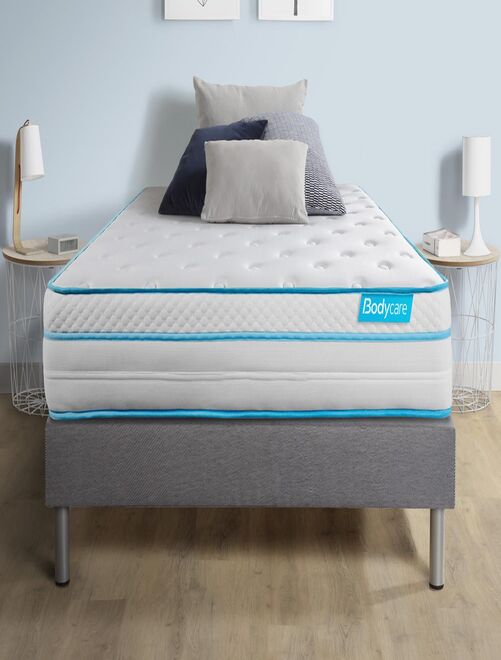 Ensemble Matelas Mémoire de forme et micro ressorts ensachés et Sommier tapissier en kit Gris - Bod - Kiabi