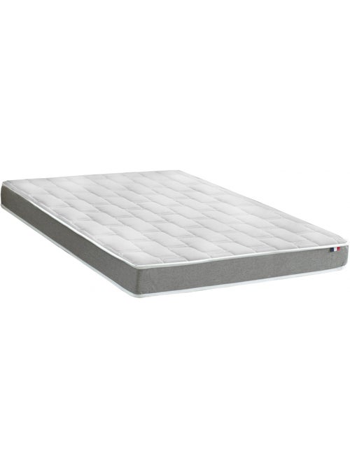 Ensemble matelas mémoire de forme et mousse HR ZENITH avec sommier - confort français - Blanc - Kiabi Ensemble matelas mémoire de forme et mousse HR ZENITH avec sommier - confort français - Blanc - Kiabi