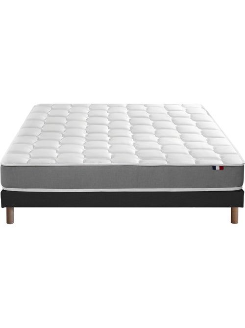 Ensemble matelas mémoire de forme et mousse HR ZENITH avec sommier - confort français - Noir - Kiabi Ensemble matelas mémoire de forme et mousse HR ZENITH avec sommier - confort français - Noir - Kiabi