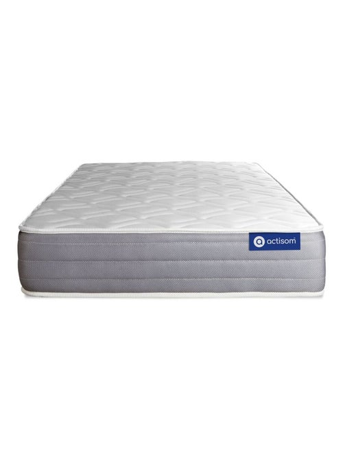 Ensemble Matelas Mémoire de forme et Sommier tapissier en kit Blanc - Actimemo dream - Kiabi