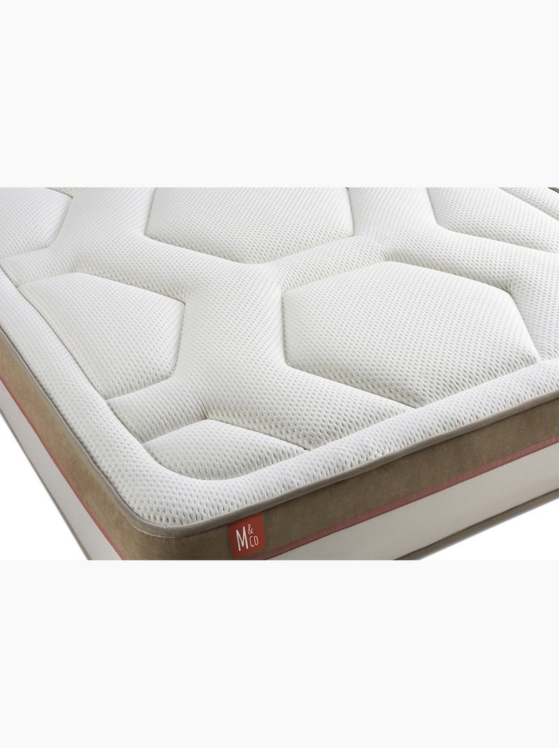 Ensemble Matelas Mémoire de forme et Sommier tapissier en kit Blanc - Le Cosy Blanc - Kiabi