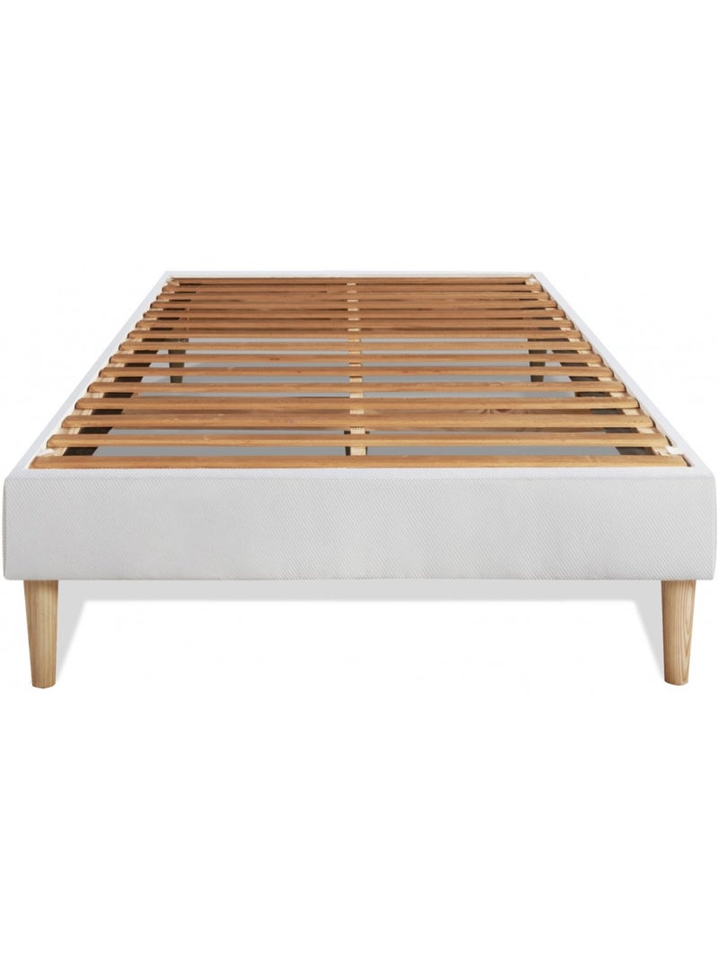 Ensemble Matelas Mémoire de forme et Sommier tapissier en kit Blanc - Le Cosy Blanc - Kiabi