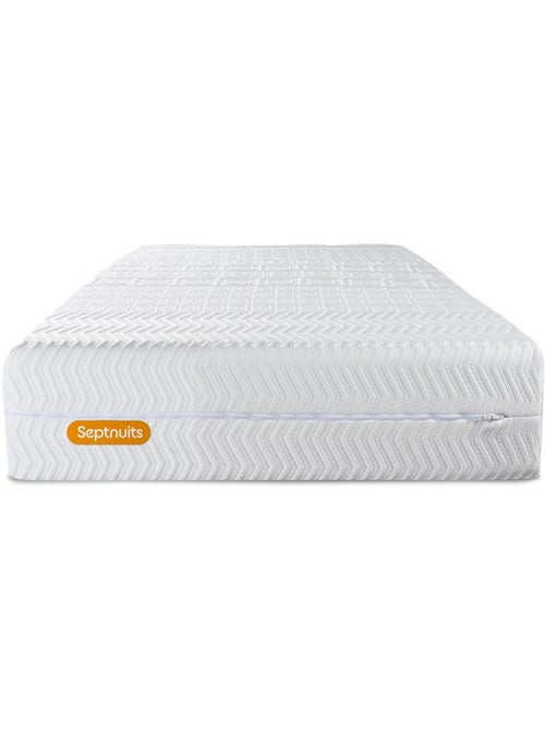 Ensemble Matelas Mémoire de forme et Sommier tapissier en kit Blanc - Memo bio - Kiabi