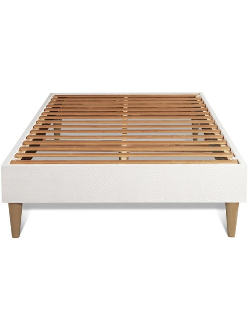 Ensemble Matelas Mémoire de forme et Sommier tapissier en kit Blanc - Memo bio - Kiabi