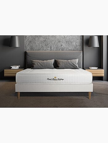 Ensemble Matelas Mémoire de forme et Sommier tapissier en kit Blanc - Nottingham