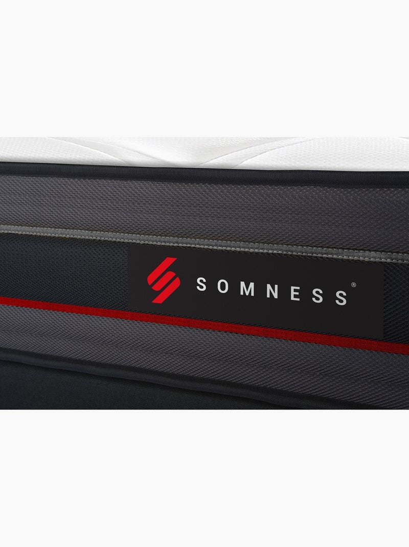 Ensemble Matelas Mémoire de forme et Sommier tapissier en kit Blanc - Regen Blanc - Kiabi