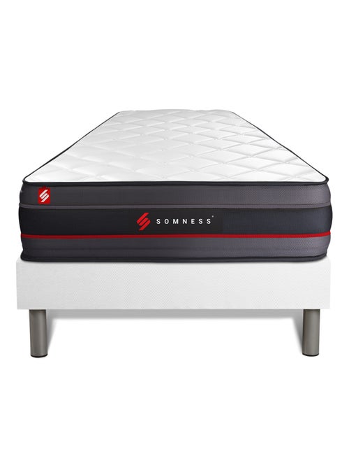 Ensemble Matelas Mémoire de forme et Sommier tapissier en kit Blanc - Regen - Kiabi