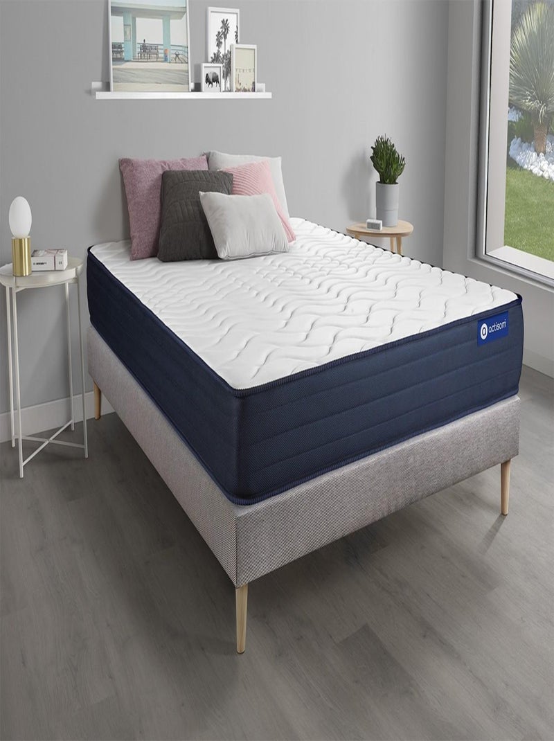 Ensemble Matelas Mémoire de forme et Sommier tapissier en kit Gris - Actimemo life Gris - Kiabi