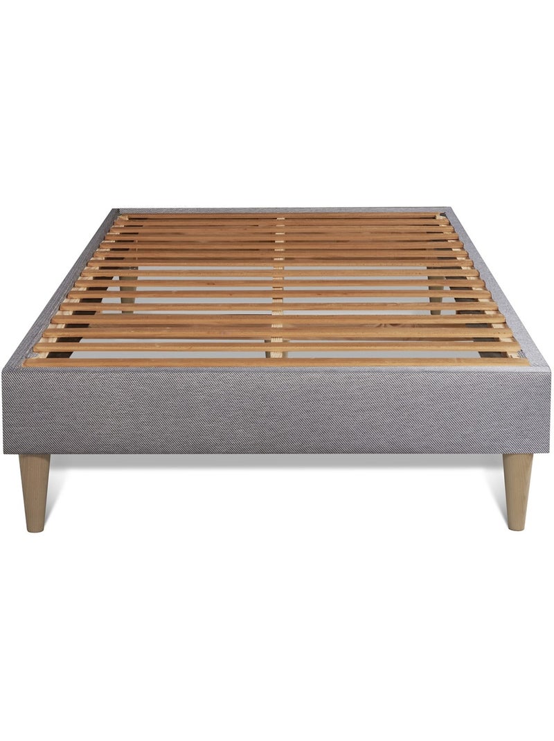 Ensemble Matelas Mémoire de forme et Sommier tapissier en kit Gris - Actimemo morpho Gris - Kiabi