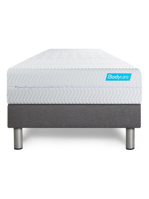 Ensemble Matelas Mémoire de forme et Sommier tapissier en kit Gris - Biocare - Kiabi