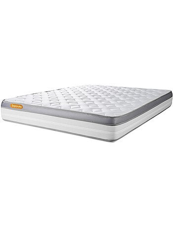 Ensemble Matelas Mémoire de forme et Sommier tapissier en kit Gris - Memo zen