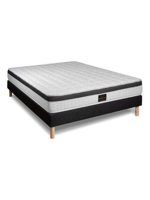 Ensemble Matelas Mémoire de forme et Sommier tapissier en kit Noir - Supérieur - Kiabi