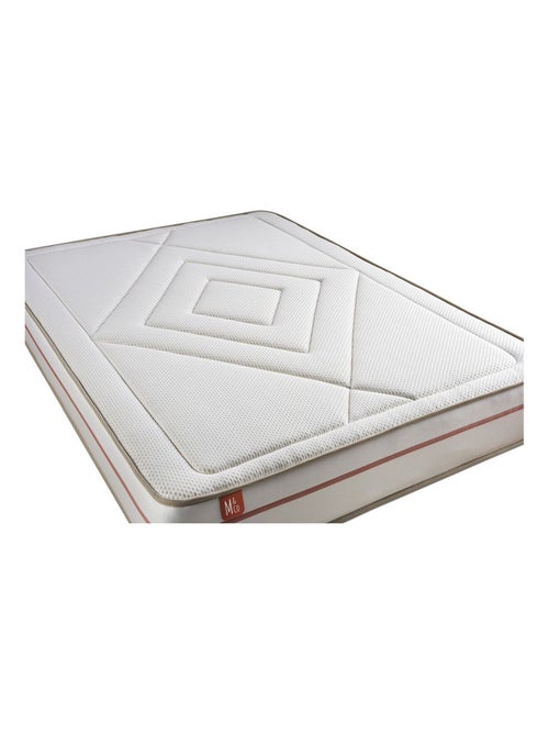 Ensemble Matelas Mémoire de forme et Sommier Tapissier multi-lattes Beige - Le Paisible - Kiabi