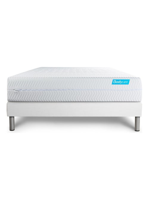 Ensemble Matelas Mémoire de forme et Sommier Tapissier multi-lattes Blanc - Biocare - Kiabi
