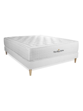 Ensemble Matelas Mémoire de forme et Sommier Tapissier multi-lattes Blanc - Buckingham