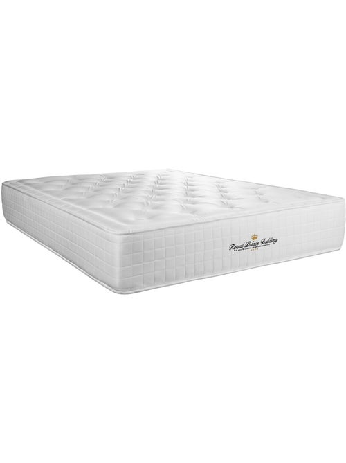 Ensemble Matelas Mémoire de forme et Sommier Tapissier multi-lattes Blanc - Buckingham - Kiabi