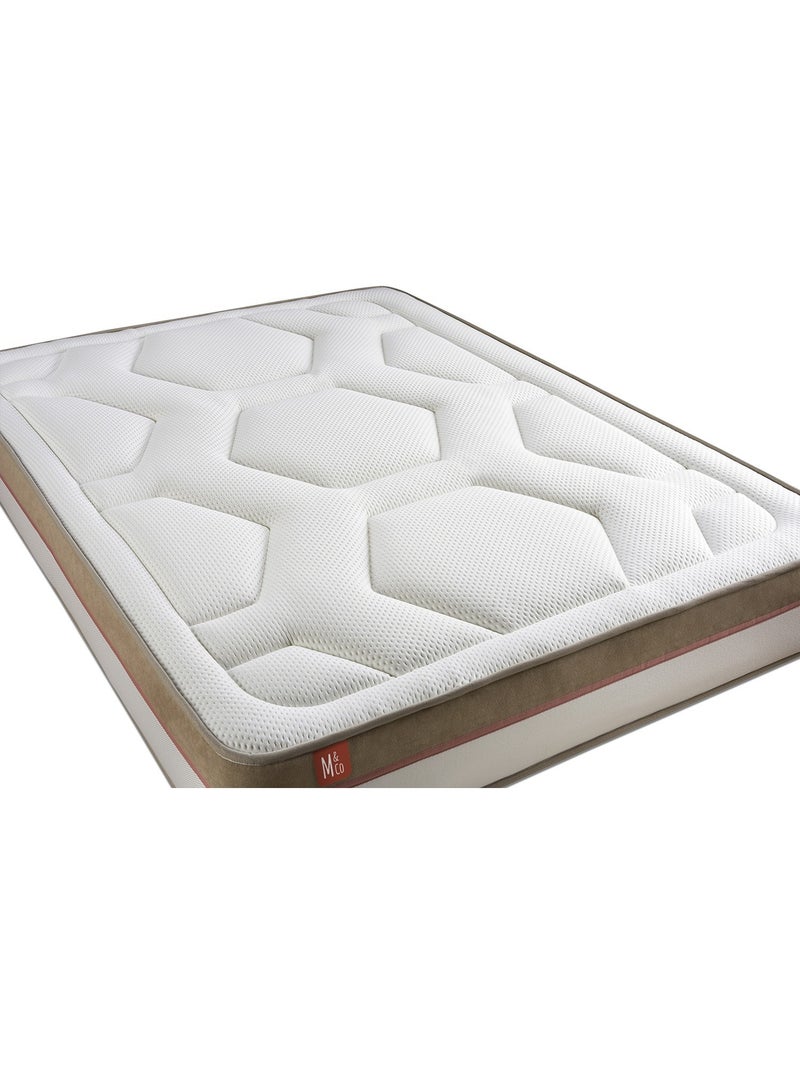 Ensemble Matelas Mémoire de forme et Sommier Tapissier multi-lattes Blanc - Le Cosy Blanc - Kiabi