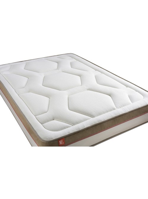 Ensemble Matelas Mémoire de forme et Sommier Tapissier multi-lattes Blanc - Le Cosy - Kiabi