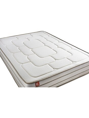 Ensemble Matelas Mémoire de forme et Sommier Tapissier multi-lattes Blanc - Le Douillet