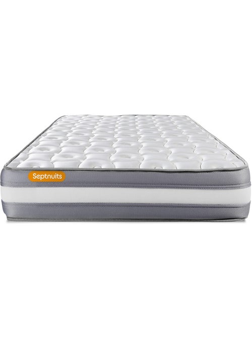 Ensemble Matelas Mémoire de forme et Sommier Tapissier multi-lattes Blanc - Memo plus - Kiabi