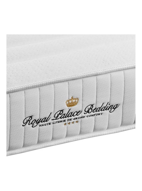 Ensemble Matelas Mémoire de forme et Sommier Tapissier multi-lattes Blanc - Nottingham - Kiabi