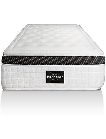 Ensemble Matelas Mémoire de forme et Sommier Tapissier multi-lattes Blanc - Privilège