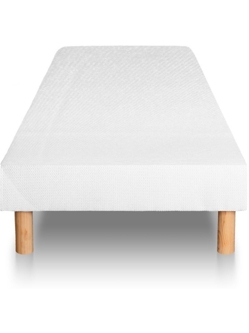 Ensemble Matelas Mémoire de forme et Sommier Tapissier multi-lattes Blanc - Privilège Blanc - Kiabi