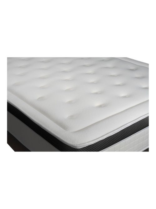 Ensemble Matelas Mémoire de forme et Sommier Tapissier multi-lattes Blanc - Privilège - Kiabi
