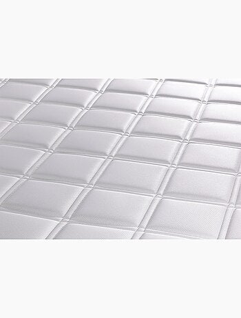 Ensemble Matelas Mémoire de forme et Sommier Tapissier multi-lattes Blanc - Regen