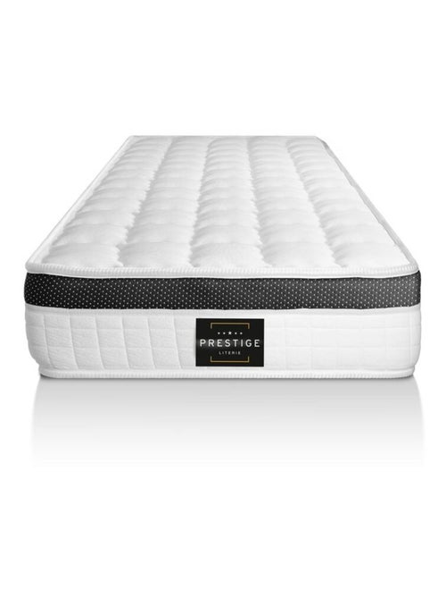 Ensemble Matelas Mémoire de forme et Sommier Tapissier multi-lattes Blanc - Supérieur - Kiabi