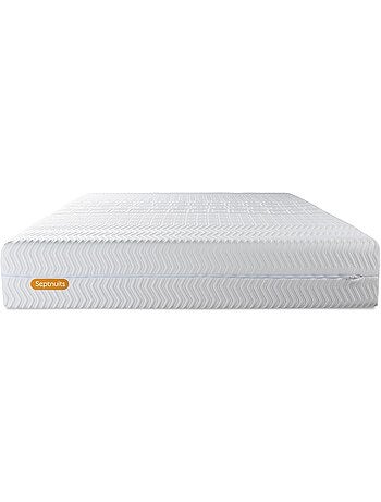 Ensemble Matelas Mémoire de forme et Sommier Tapissier multi-lattes Gris - Memo bio